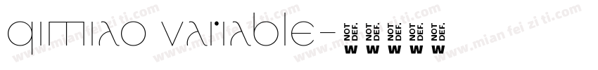 qimiao variable字体转换